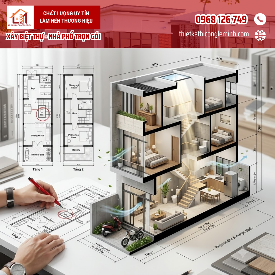 Vì sao chia phòng cho nhà diện tích nhỏ hẹp cần được tính toán ngay từ giai đoạn thiết kế